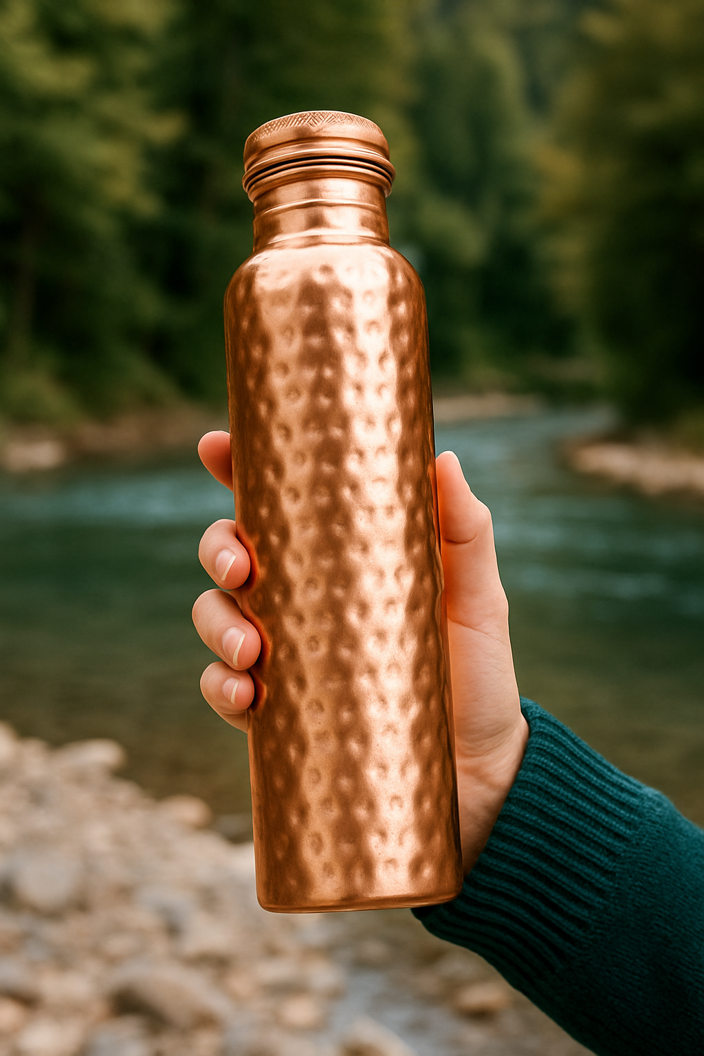 Daisy – Diamond Punch Pure Copper Water Bottle | CU29™