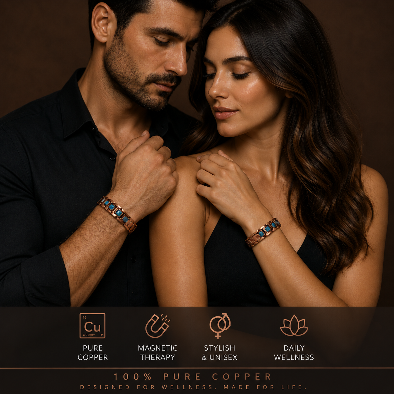 Pure Copper Wellness Bracelet | Energy Balance & Pain Relief