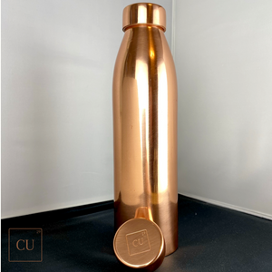 PREMIUM CU29™ Eleanor Copper Water Bottle with Leather Holdall - The CU29™ Copper Company