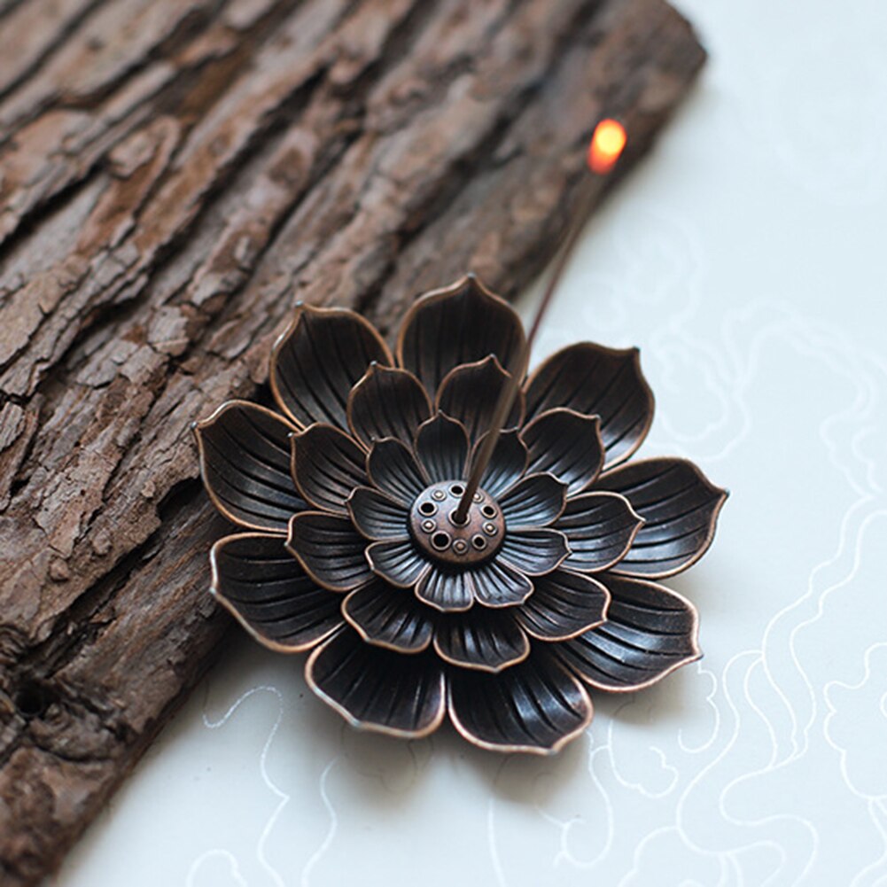 Lotus Flower Incense Burner Dish - The CU29™ Copper Company