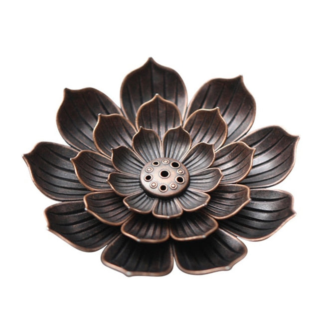 Lotus Flower Incense Burner Dish - The CU29™ Copper Company