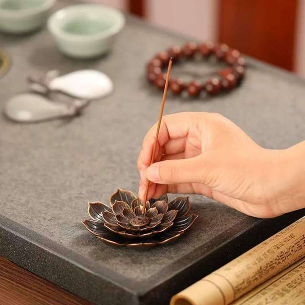 Lotus Flower Incense Burner Dish - The CU29™ Copper Company