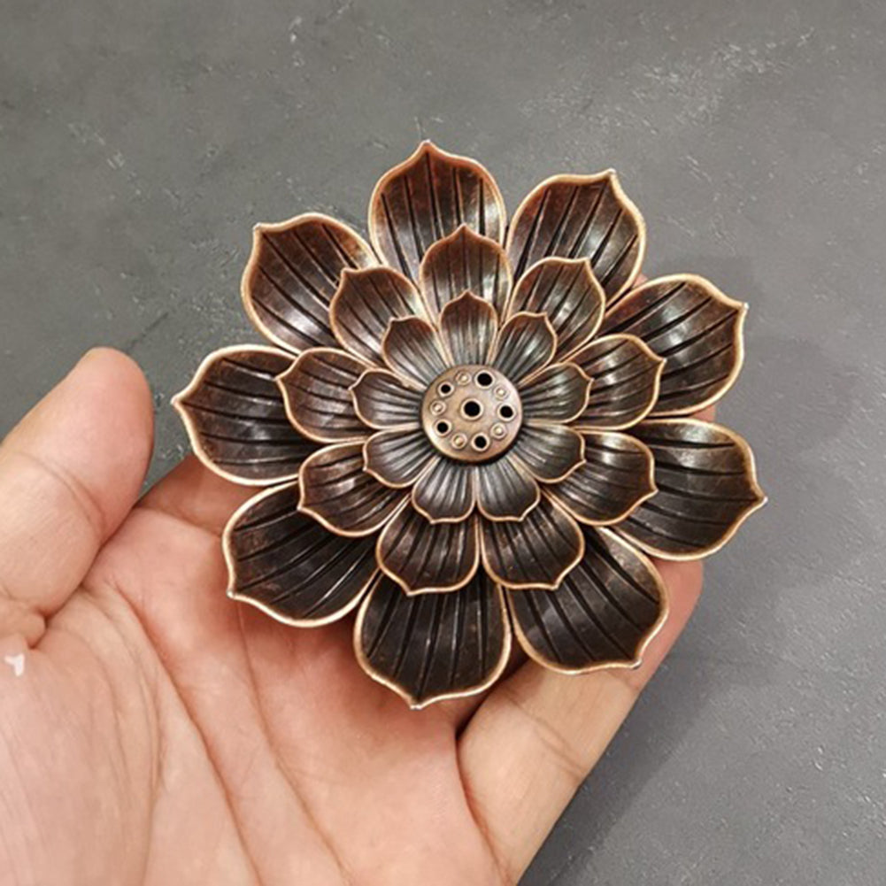 Lotus Flower Incense Burner Dish - The CU29™ Copper Company