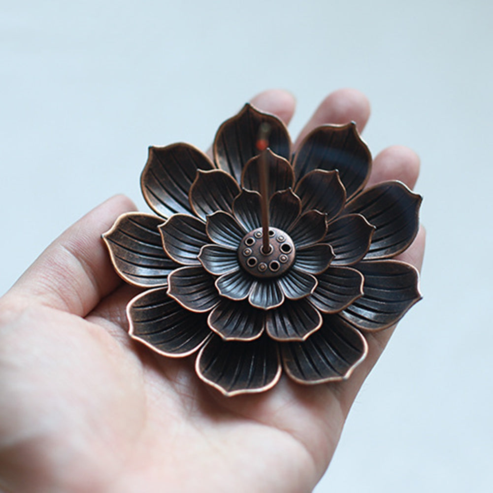 Lotus Flower Incense Burner Dish - The CU29™ Copper Company