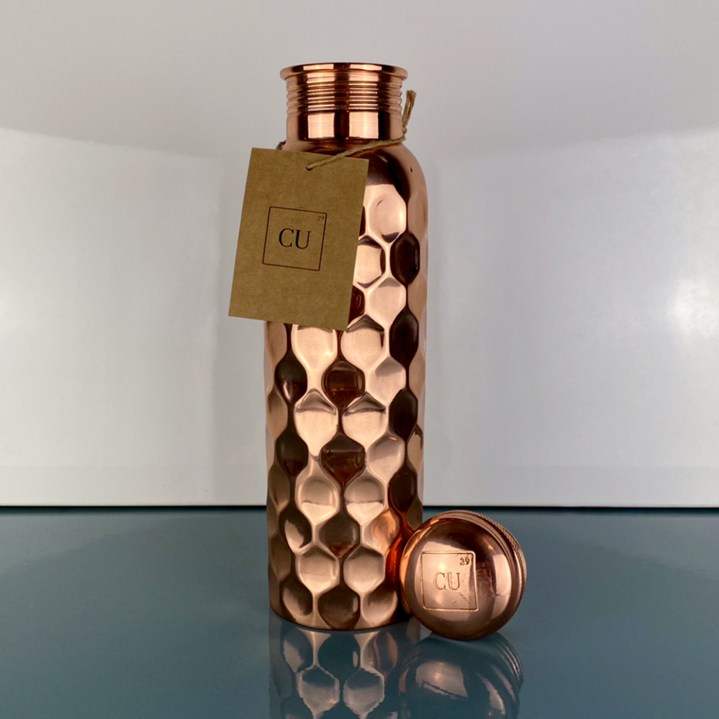 CU29™ Daisy Handcrafted Copper Water Bottle - The CU29™ Copper Company